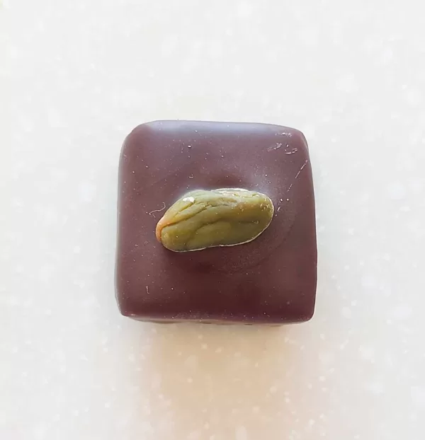 Pistache (chocolat noir ou lait)
